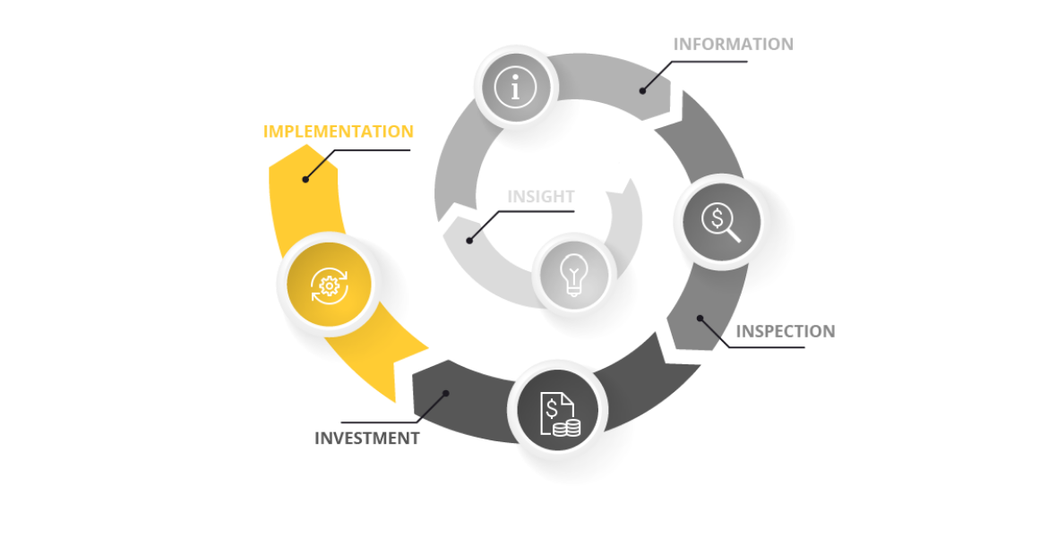 Ciclo SNAIL: Insight no centro, com Informação, Inspeção, Investimento e Implementação